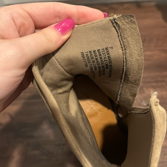 Grey/Tan Scrunchie Booties - Picture 5 of 6